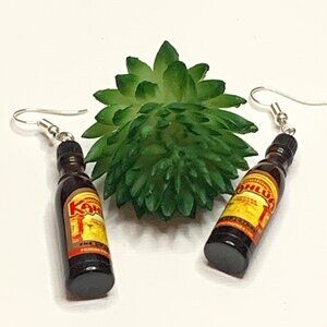 Kahlua Earring, Alcohol Earring, Gift Idea, Novelty Earring, Liquor Earring
